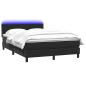 Preview: Boxspringbett mit Matratze Schwarz 140x210 cm Samt