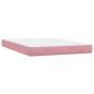 Preview: ARDEBO.de - Boxspringbett mit Matratze Rosa 160x220 cm Samt