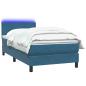 Preview: Boxspringbett mit Matratze Dunkelblau 120x220 cm Samt