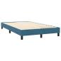 Preview: Boxspringbett mit Matratze Dunkelblau 120x220 cm Samt