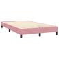 Preview: Boxspringbett mit Matratze Rosa 140x220 cm Samt