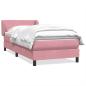 Preview: ARDEBO.de - Boxspringbett mit Matratze Rosa 80x220 cm Samt