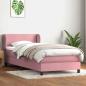 Preview: Boxspringbett mit Matratze Rosa 80x220 cm Samt