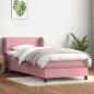 Preview: Boxspringbett mit Matratze Rosa 90x220 cm Samt
