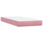 Preview: Boxspringbett mit Matratze Rosa 90x220 cm Samt