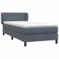 Preview: Boxspringbett mit Matratze Dunkelgrau 90x220 cm Samt
