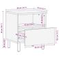 Preview: Nachttische 2 Stk. Braun 40x33x46 cm Massivholz Mango