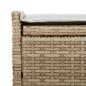 Preview: ARDEBO.de - Outdoor-Sitzbank mit Stauraum und Kissen Beige 100 cm