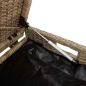 Preview: Outdoor-Sitzbank mit Stauraum und Kissen Beige 100 cm