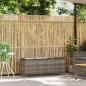 Preview: Gartenbank mit Kissen Grau 110x30x40,5 cm Poly Rattan
