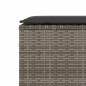 Preview: Gartenbank mit Kissen Grau 110x30x40,5 cm Poly Rattan