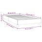 Preview: Bettgestell ohne Matratze Dunkelblau 80x210 cm Samt