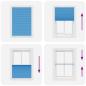 Preview: Plissee Blau 90x100 cm Stoffbreite 89,4 cm Polyester