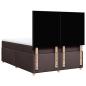 Preview: ARDEBO.de - Boxspringbett mit Matratze Dunkelbraun 140x190 cm Stoff