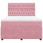 Preview: Boxspringbett mit Matratze Rosa 140x190 cm Samt