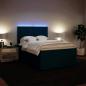 Preview: Boxspringbett mit Matratze Blau 140x190 cm Samt