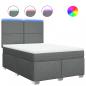 Preview: Boxspringbett mit Matratze Dunkelgrau 140x190 cm Stoff