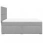 Preview: Boxspringbett mit Matratze Hellgrau 140x190 cm Stoff