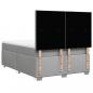 Preview: Boxspringbett mit Matratze Hellgrau 140x190 cm Stoff