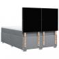 Preview: Boxspringbett mit Matratze Hellgrau 140x190 cm Stoff