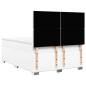 Preview: Boxspringbett mit Matratze Weiß 140x190 cm Kunstleder