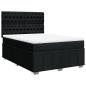 Preview: Boxspringbett mit Matratze Schwarz 140x190 cm Stoff