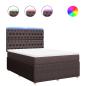 Preview: Boxspringbett mit Matratze Dunkelbraun 140x190 cm Stoff