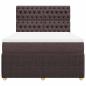 Preview: Boxspringbett mit Matratze Dunkelbraun 140x190 cm Stoff