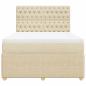Preview: Boxspringbett mit Matratze Creme 140x190 cm Stoff