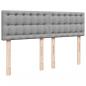 Preview: Boxspringbett mit Matratze Hellgrau 140x190 cm Stoff