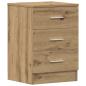 Preview: Nachttische 2 Stk. Artisan-Eiche 38x35x55 cm Holzwerkstoff