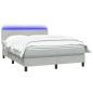 Preview: Boxspringbett mit Matratze Hellgrau 140x210 cm Samt