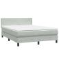 Preview: Boxspringbett mit Matratze Hellgrau 140x210 cm Samt