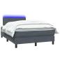 Preview: Boxspringbett mit Matratze Dunkelgrau 120x220 cm Samt