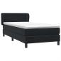 Preview: Boxspringbett mit Matratze Schwarz 80x220 cm Samt