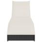 Preview: Klappliege mit Auflage und Stauraum Schwarz Poly-Rattan