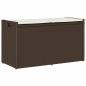 Preview: ARDEBO.de - Outdoor-Sitzbank mit Stauraum und Kissen Braun 100 cm