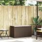 Preview: Outdoor-Sitzbank mit Stauraum und Kissen Braun 100 cm