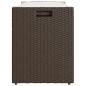 Preview: Outdoor-Sitzbank mit Stauraum und Kissen Braun 100 cm