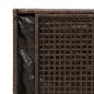 Preview: Outdoor-Sitzbank mit Stauraum und Kissen Braun 100 cm