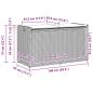 Preview: Outdoor-Sitzbank mit Stauraum und Kissen Braun 100 cm