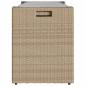 Preview: ARDEBO.de - Outdoor-Sitzbank mit Stauraum und Kissen Beige 100 cm