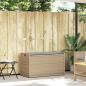 Preview: Outdoor-Sitzbank mit Stauraum und Kissen Beige 100 cm