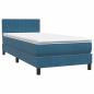 Preview: Boxspringbett mit Matratze Dunkelblau 80x210 cm Samt