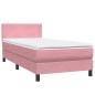 Preview: Boxspringbett mit Matratze Rosa 80x220 cm Samt