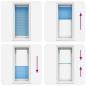 Preview: Plissee Blau 55x150 cm Stoffbreite 54,4 cm Polyester