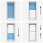 Preview: Plissee Blau 65x150 cm Stoffbreite 64,4 cm Polyester