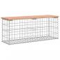 Preview: Gartenbank aus Gabionen 103x31,5x42 cm Massivholz Douglasie