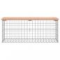 Preview: Gartenbank aus Gabionen 103x31,5x42 cm Massivholz Douglasie