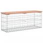 Preview: Gartenbank aus Gabionen 103x31,5x42 cm Massivholz Douglasie